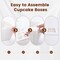 12-Pc White 12-Count Cupcake Boxes – Window, Holds 144, 12.8x9.8x3.5in